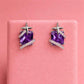 Celestial Amethyst Galaxy Studs