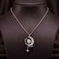 Celestial Crescent Sparkle Pendant Necklace - Silvorn India