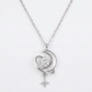 Celestial Crescent Sparkle Pendant Necklace - Silvorn India