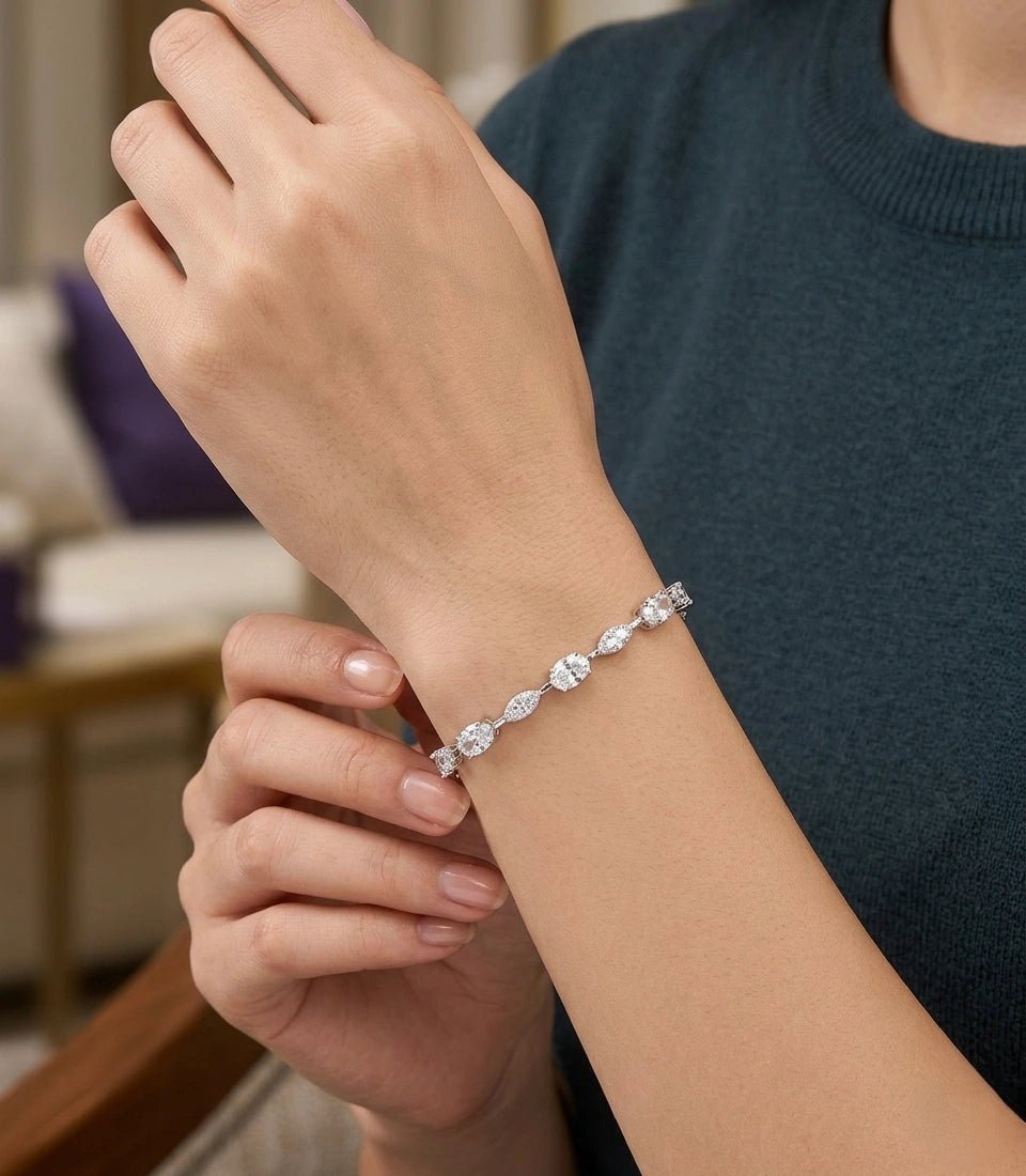 Celestial Marquise Sparkle Bracelet - Silvorn India