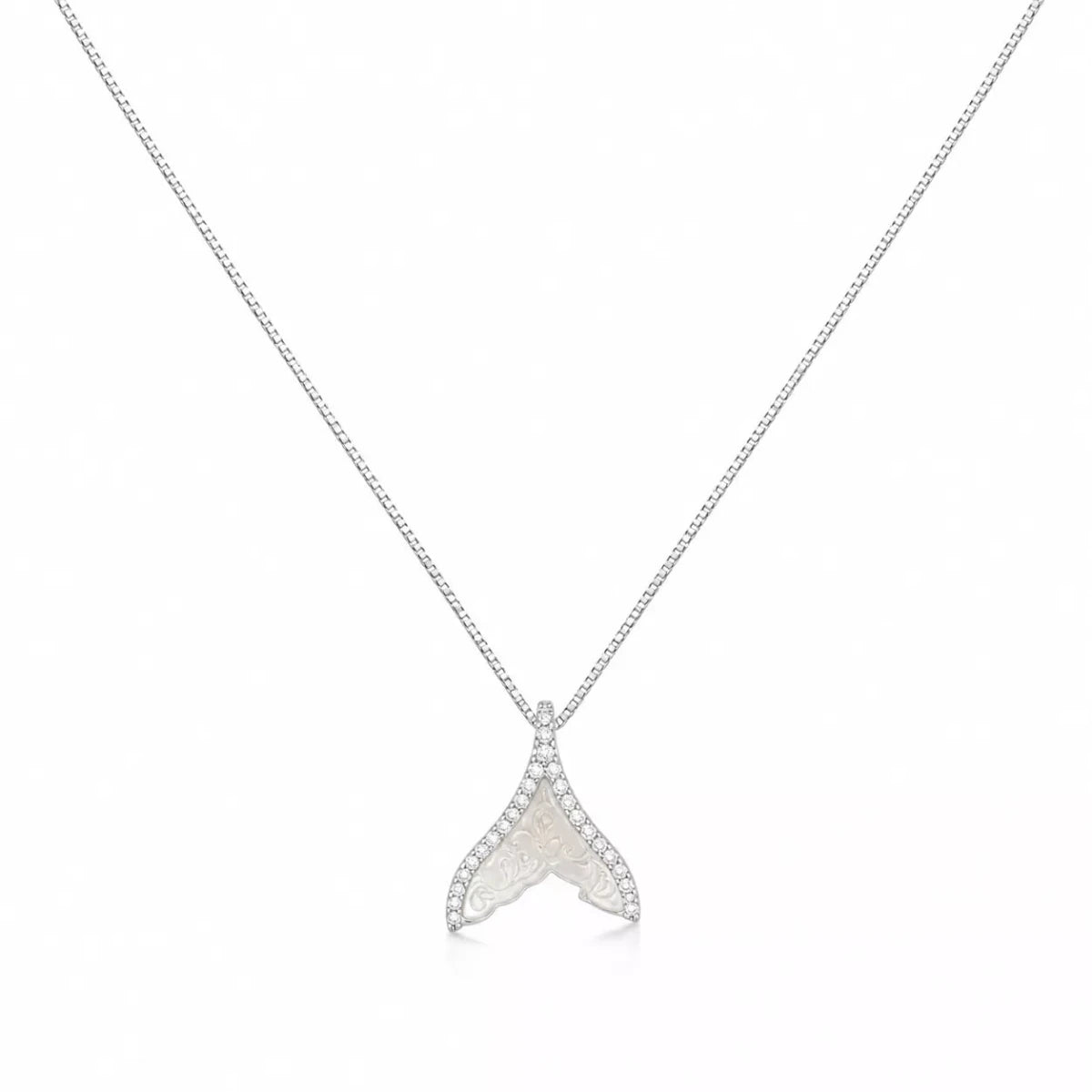 Celestial V - Shaped Crystal Pendant Necklace - Silvorn India
