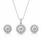 Circular Halo Pendant Set for Women - Silvorn India