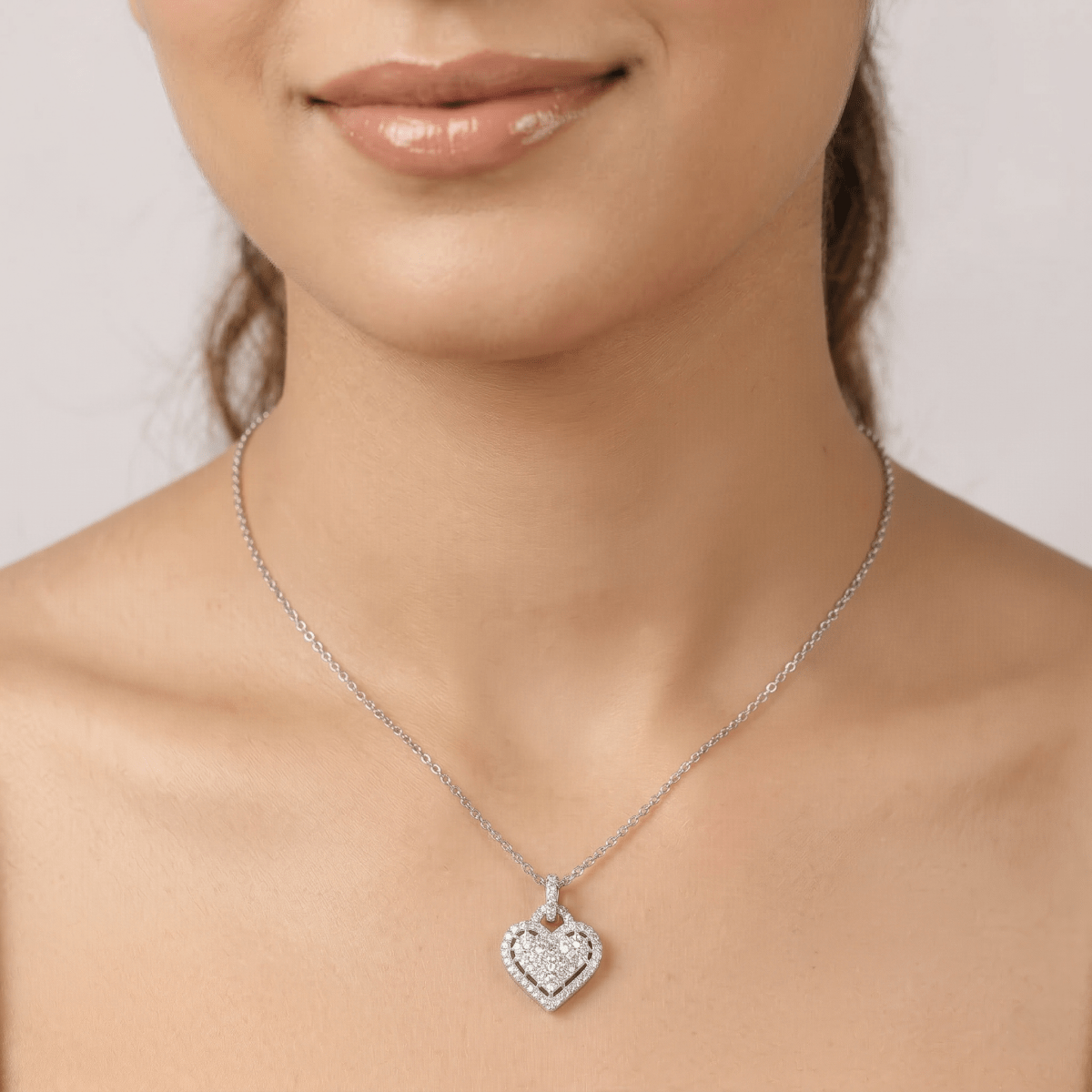 Classic Heart Sparkle Pendant - Silvorn India