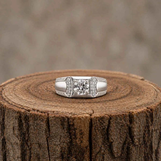 Crest Halo Statement Ring - 925 Silver Jewelery