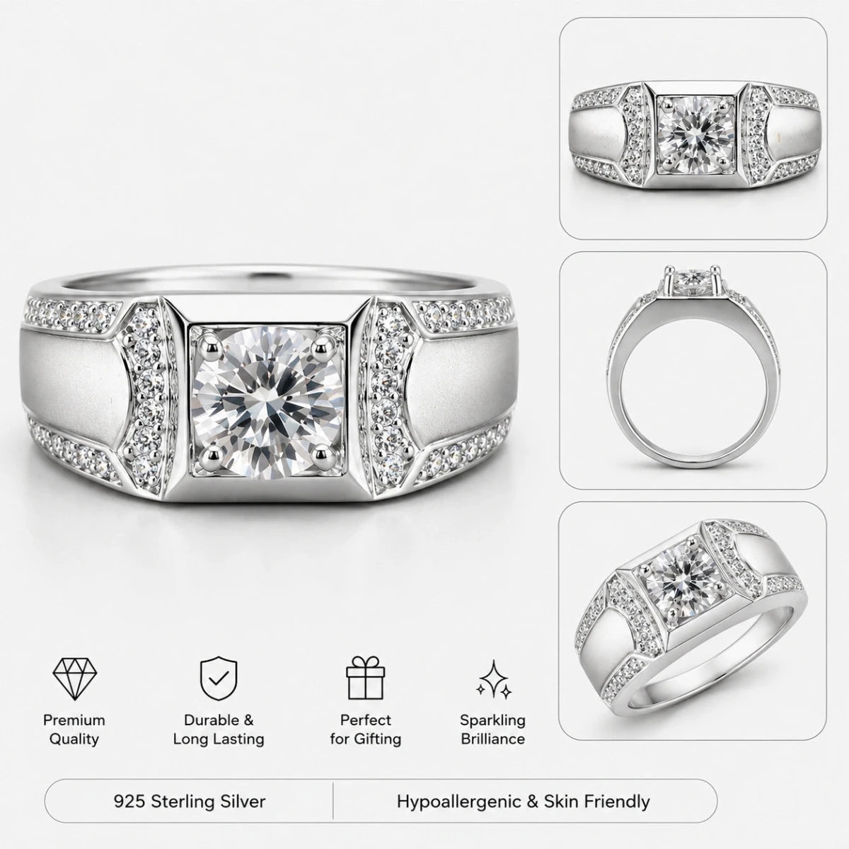 Crest Halo Statement Ring - Silvorn India