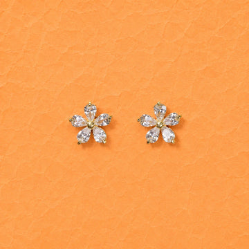 Crystal Daisy Bloom Studs - Silvorn India