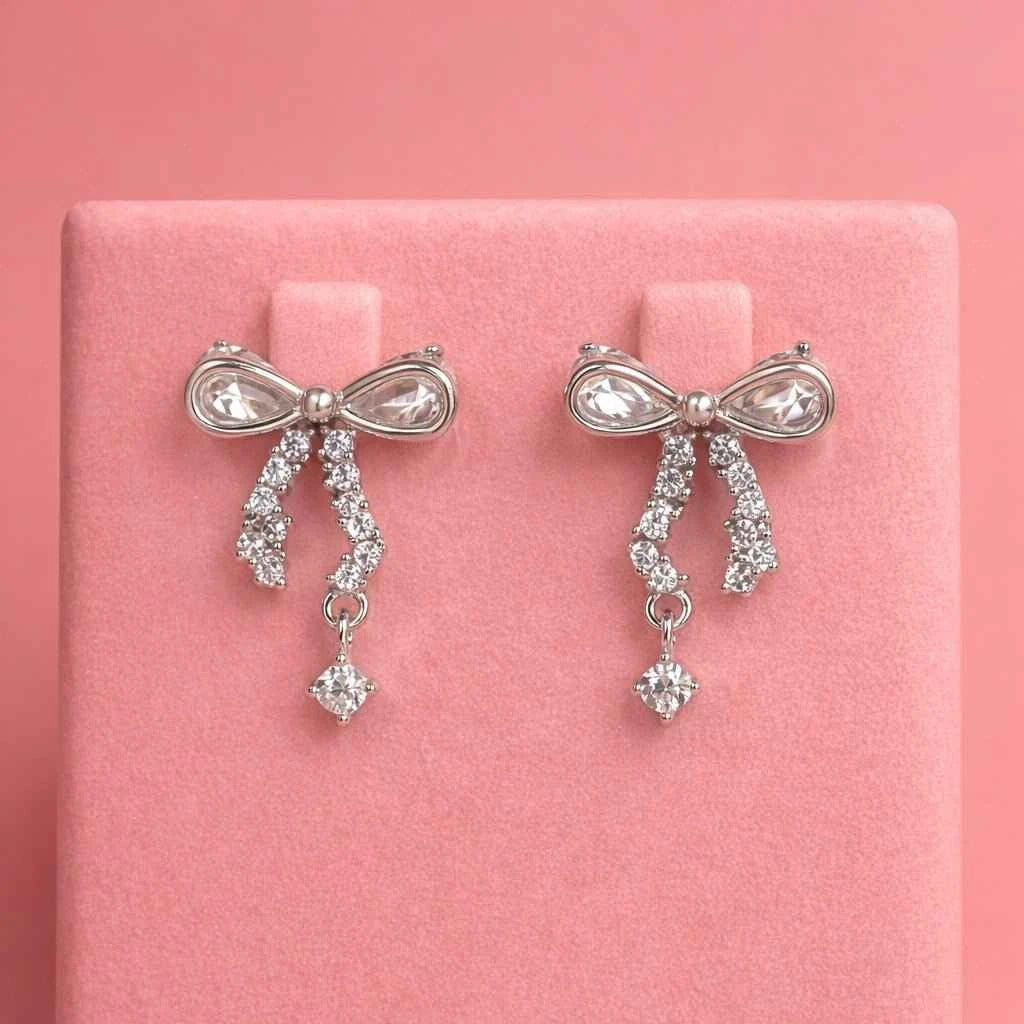 Crystal Knot Drop Earrings