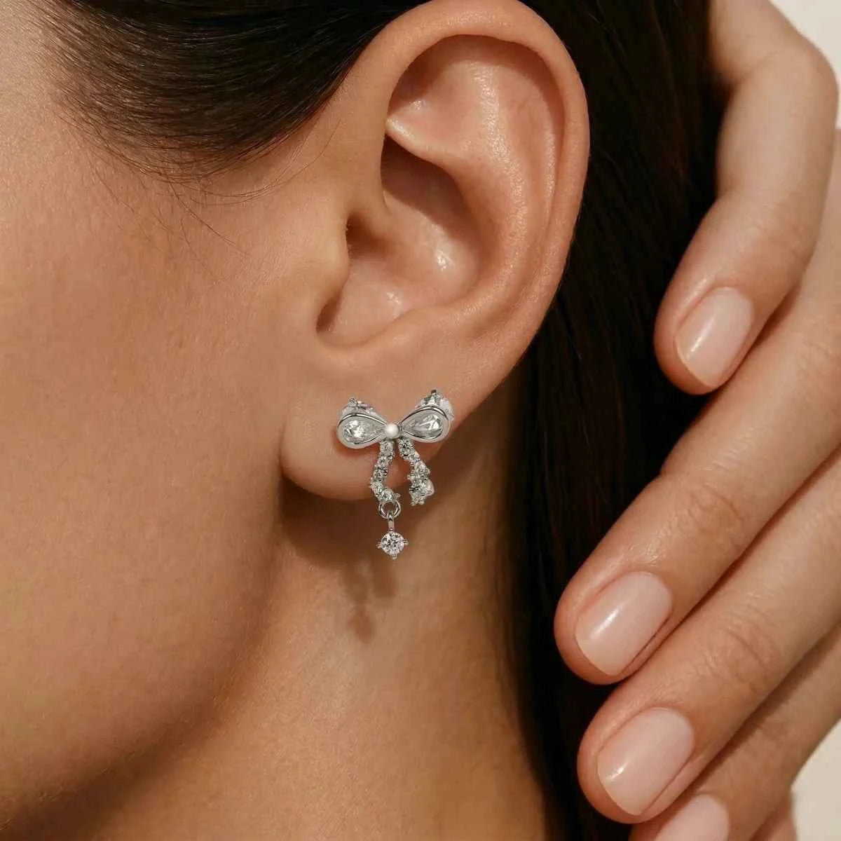 Crystal Knot Drop Earrings
