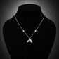 Crystal Leaf Charm Pendant Necklace - Silvorn India