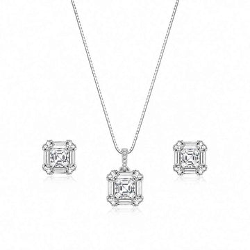 Cut Crystal Pendant Set for Women