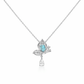 Delicate Turquoise Butterfly Charm Necklace in - Silvorn India