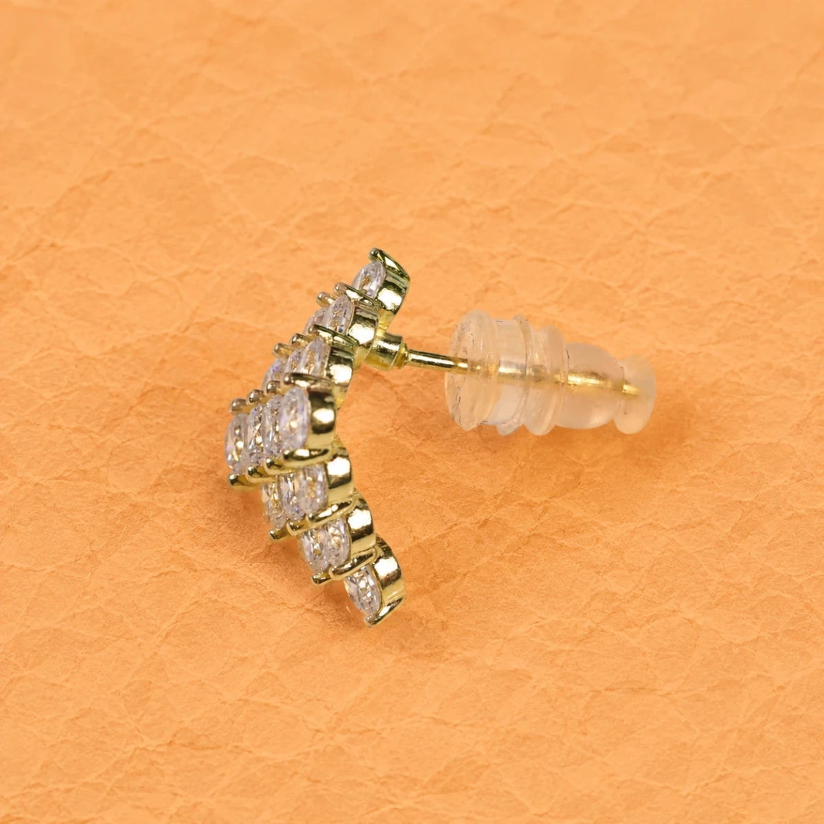Diamond - Shaped Cubic Zirconia Studs | 925 Sterling Silver - Silvorn India
