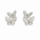 Duo Butterfly Silk-Finish Studs