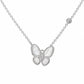 Elegant Butterfly Mother - of - Pearl Pendant Necklace - Silvorn India