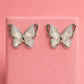Elegant Butterfly Pearl Finish Stud Earrings