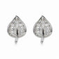 Elegant Crystal Leaf Drop Stud Earrings