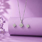 Elegant Cushion Cut Crystal Pendant Set for Women - Silvorn India