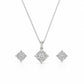 Elegant Cushion Cut Crystal Pendant Set for Women - Silvorn India