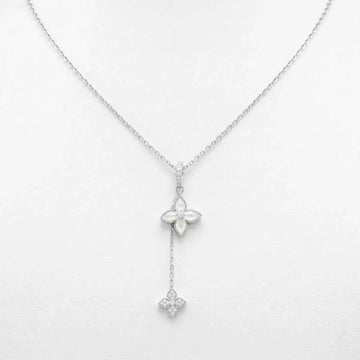 Elegant    Dual Floral Drop Pendant Necklace