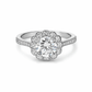 Elegant Halo Sparkle Silver Ring – Classic Round Cut Statement Piece - Silvorn India