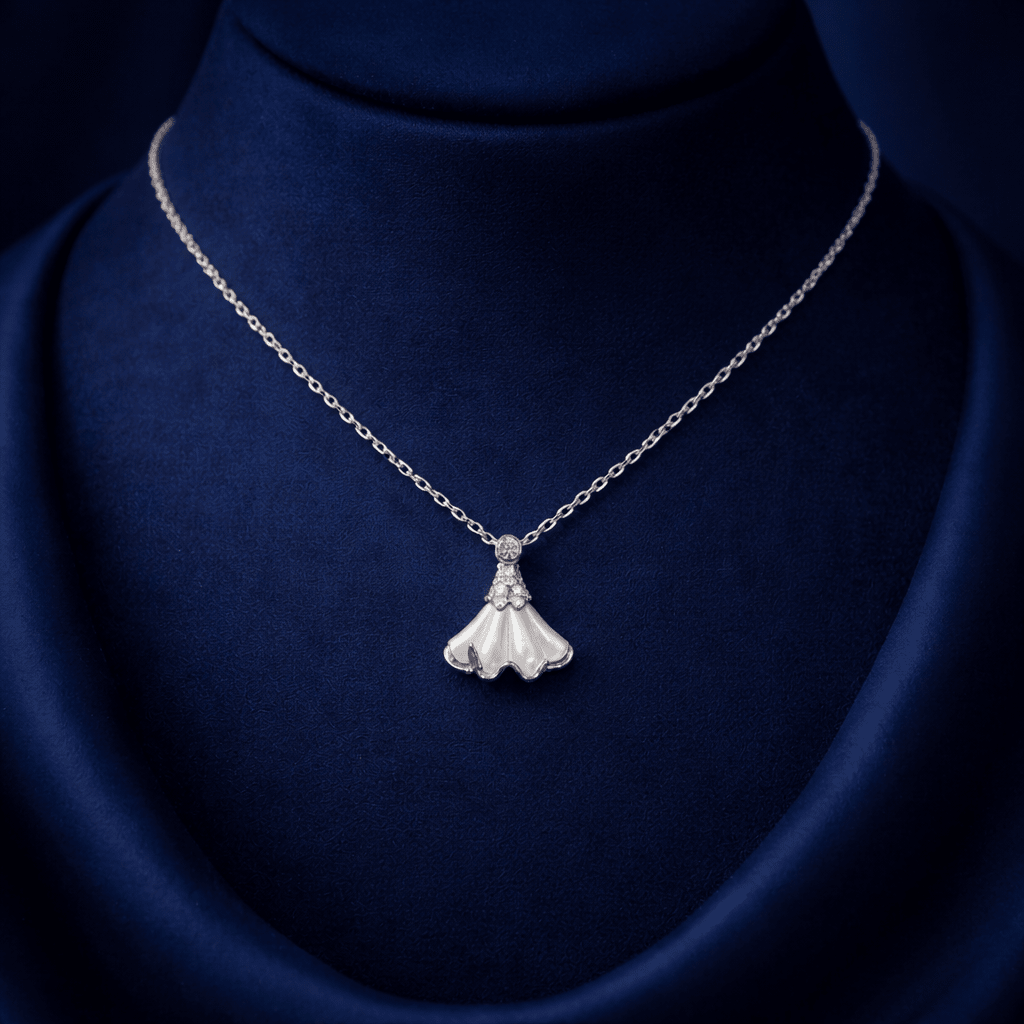 Elegant Shell Drop Pendant Necklace - Silvorn India