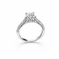 Elegant Silver Sparkle Solitaire Ring - Silvorn India