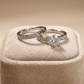 Elegant Sterling Silver Solitaire Ring Set - Silvorn India