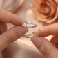 Elegant Three - Stone Princess Cut Zirconia Sterling Silver Ring Set - Silvorn India