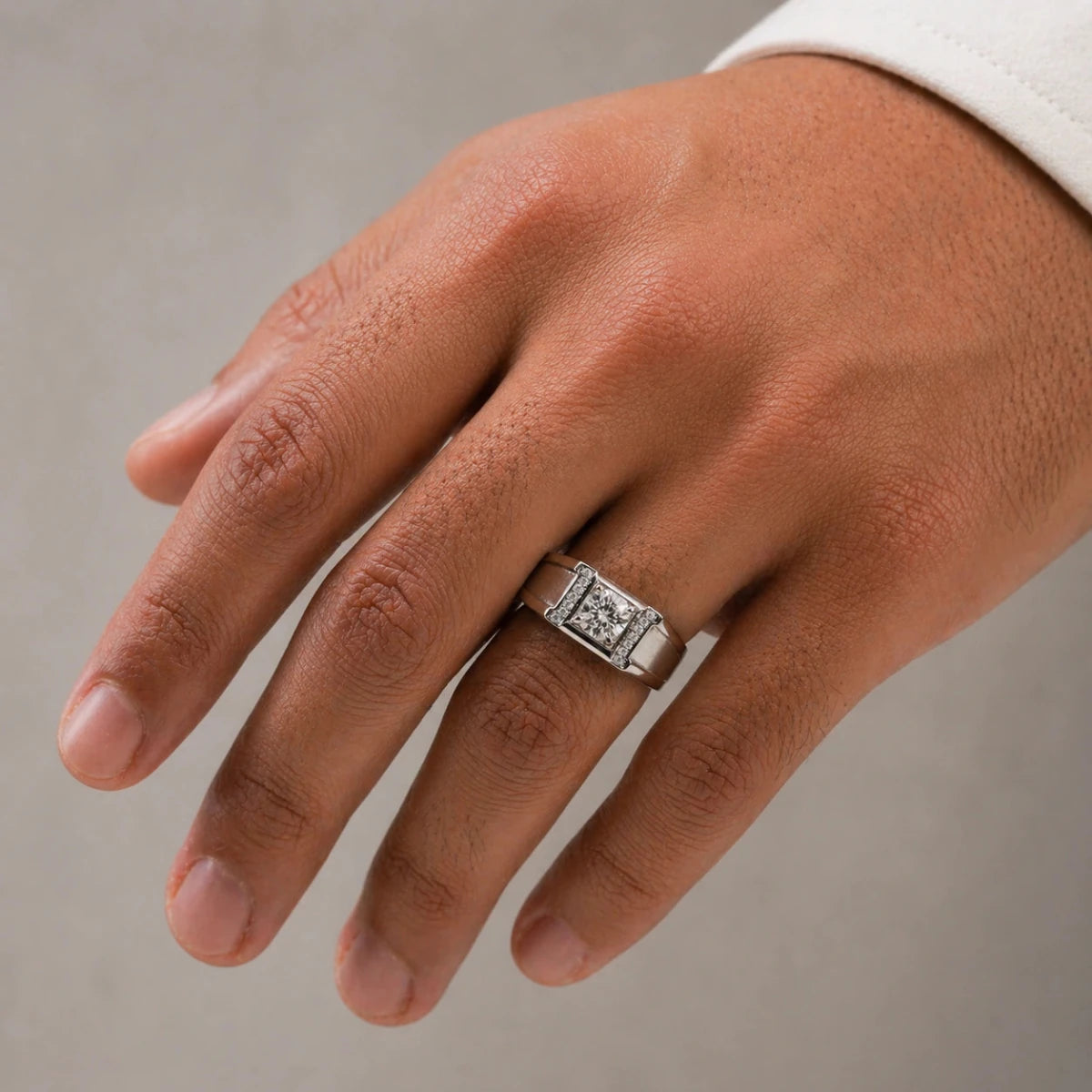 Elite Prism Sterling Silver Ring - Silvorn India
