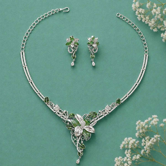Emerald Bloom - 925 Silver Jewelery