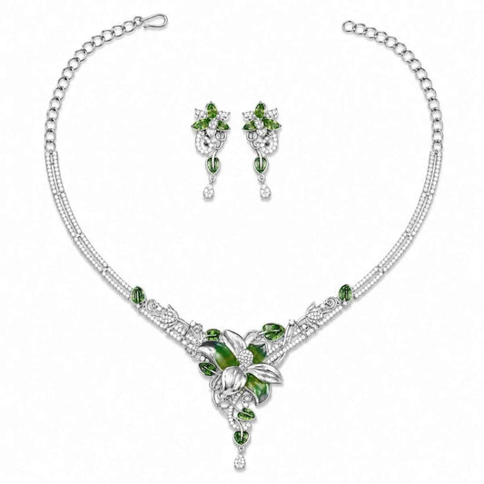 Emerald Bloom - 925 Silver Jewelery