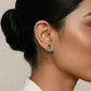 Emerald Bow Sparkle Stud Earrings