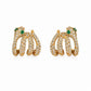 Emerald-Eyed Panther Triple Row C-Hoops