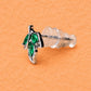 Emerald Leaf Crystal Studs - Silvorn India
