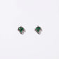 Emerald Leaf Crystal Studs - Silvorn India