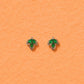 Emerald Leaf Crystal Studs - Silvorn India