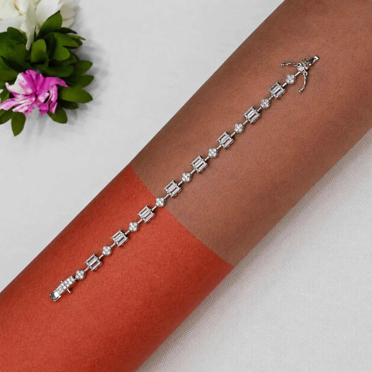 Emerald Marquise Tennis Bracelet for Women - Silvorn India