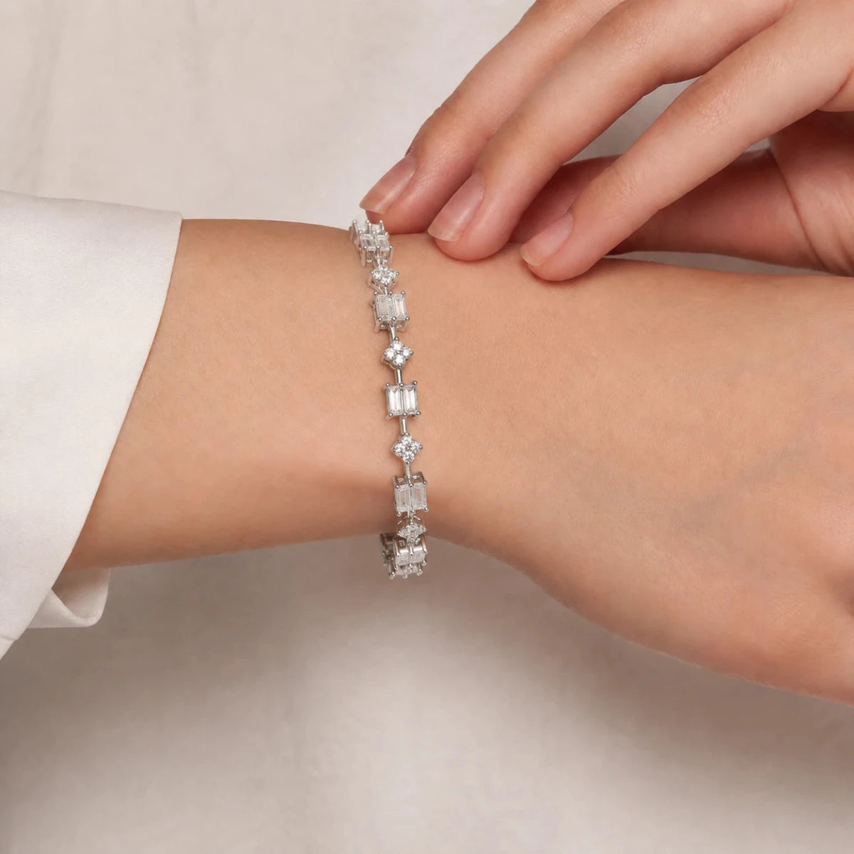 Emerald Marquise Tennis Bracelet for Women - Silvorn India