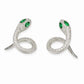 Emerald Serpent Spiral Stud Earrings