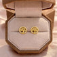 Eterna Bloom Tree Studs – Gold And Rosegold Radiance with Crystal Halo