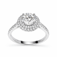 Eterna Shine Solitaire Halo Ring - Silvorn India