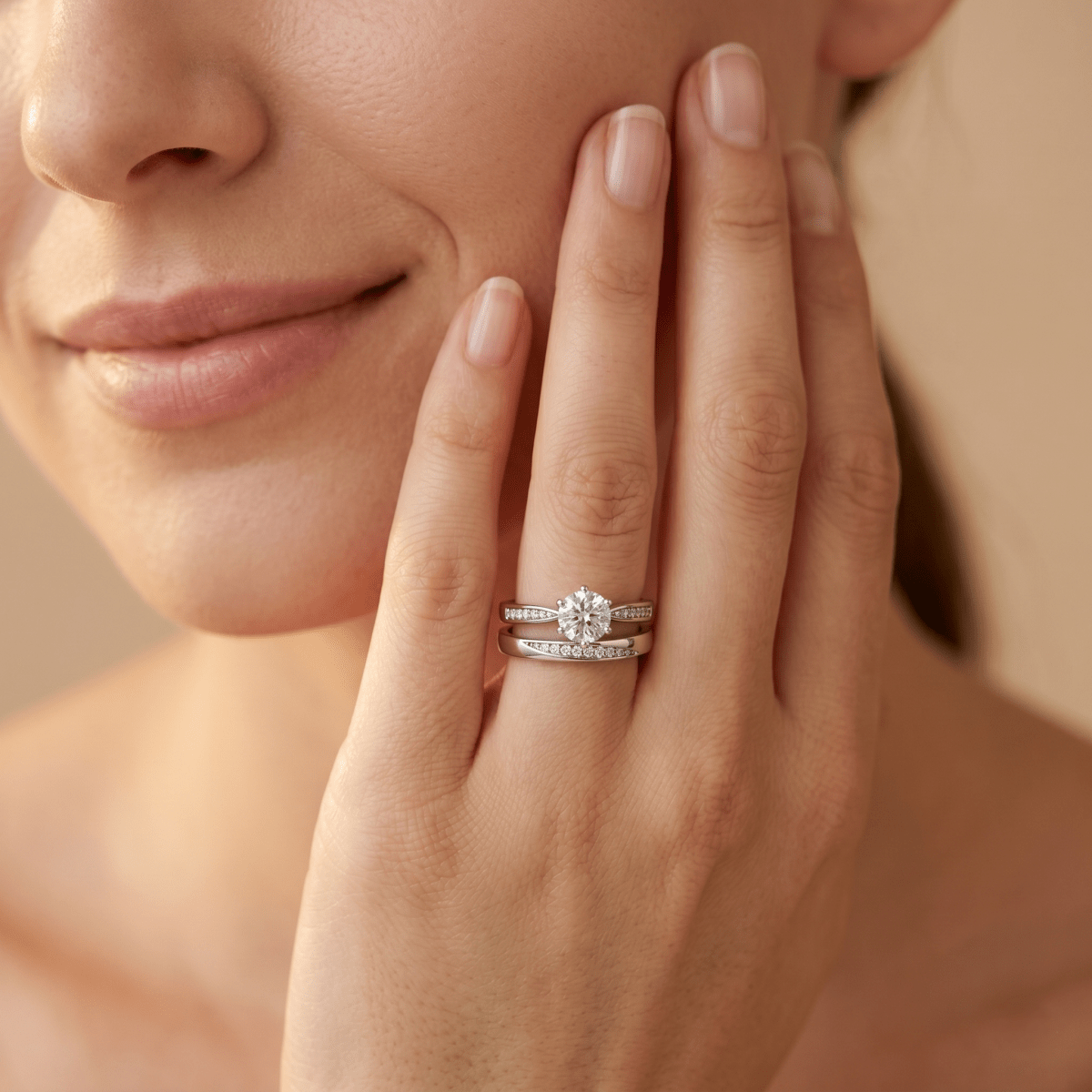 Eterna Spark Dual Ring – Twin Band with Signature Brilliance - Silvorn India