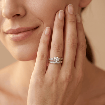 Eterna Spark Dual Ring – Twin Band with Signature Brilliance - Silvorn India