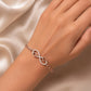 Eternal Hearts Rose Gold Plated Sterling Silver Bracelet - Silvorn India