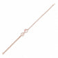 Eternal Hearts Rose Gold Plated Sterling Silver Bracelet - Silvorn India