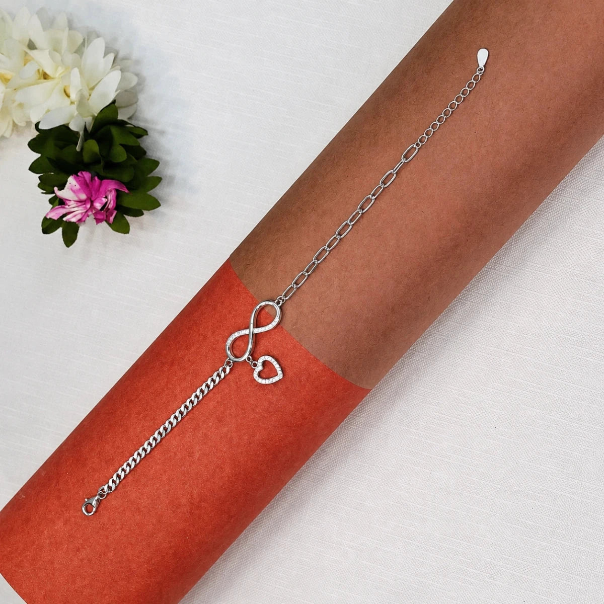 Eternal Love Infinity Charm Bracelet - Silvorn India