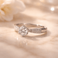 Eternal Spark Solitaire Ring with Pave Twist Band - Silvorn India