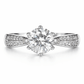 Eternal Spark Solitaire Ring with Pave Twist Band - Silvorn India