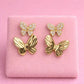 Ethereal Butterfly Collection – Pearlescent Inlay & Shimmering Pav Stud Earrings