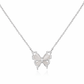 Ethereal Butterfly Pendant Necklace with Luminous Inlay & Zirconia Accents - Silvorn India
